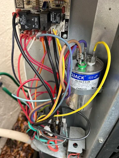 AC repair on a failed capacitor